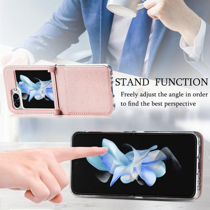 Litchi Texture PU Card Fold Back Phone Case, For Samsung Galaxy Z Flip6 / Flip7 FE