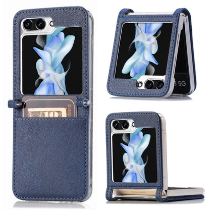Litchi Texture PU Card Fold Back Phone Case, For Samsung Galaxy Z Flip6 / Flip7 FE