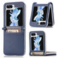 Litchi Texture PU Card Fold Back Phone Case, For Samsung Galaxy Z Flip6 / Flip7 FE