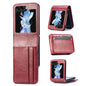 Solid Color Gloss PU Multi-card Wallet Back Phone Case