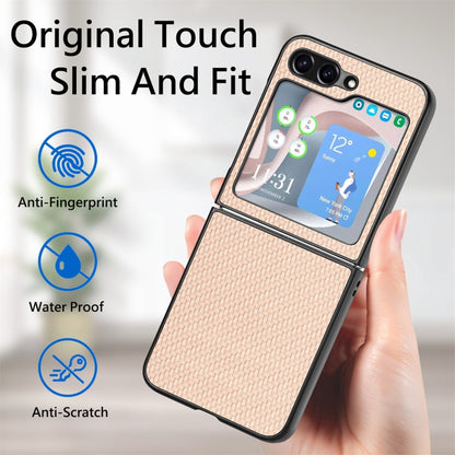 Carbon Fiber Texture Shockproof Phone Case, For Samsung Galaxy Z Flip6 / Flip7 FE
