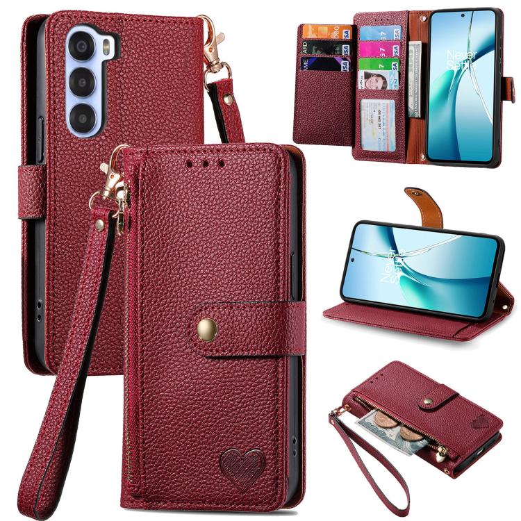 Love Zipper Lanyard Leather Phone Case, For ZTE Blade A35e 4G, For ZTE Nubia S 5G, For ZTE Blade A75 4G, For ZTE Blade A34