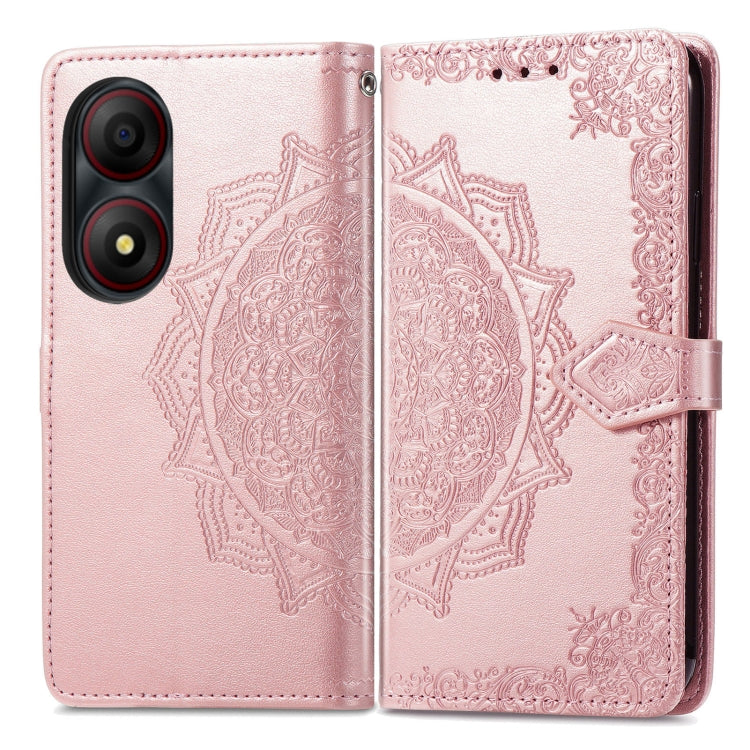 Mandala Flower Embossed Leather Phone Case