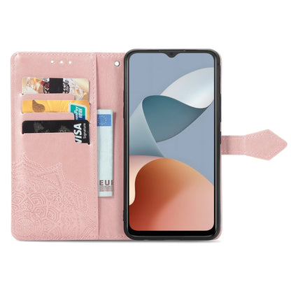 Mandala Flower Embossed Leather Phone Case