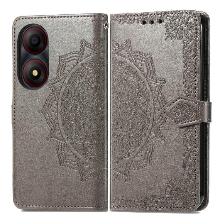 Mandala Flower Embossed Leather Phone Case