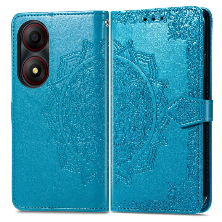 Mandala Flower Embossed Leather Phone Case