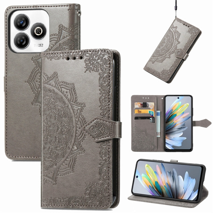 Mandala Flower Embossed Leather Phone Case