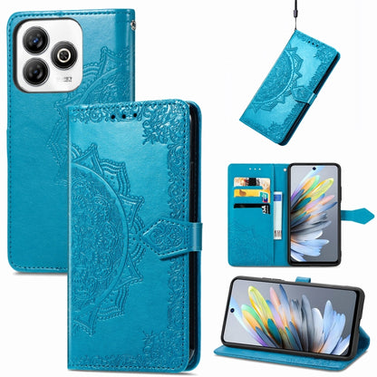 Mandala Flower Embossed Leather Phone Case