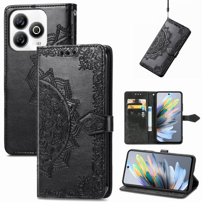Mandala Flower Embossed Leather Phone Case