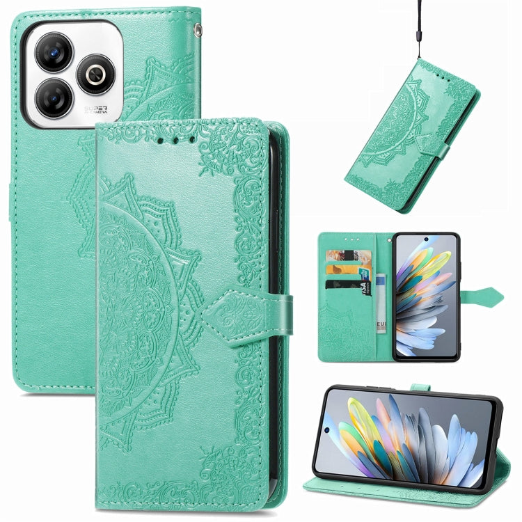 Mandala Flower Embossed Leather Phone Case