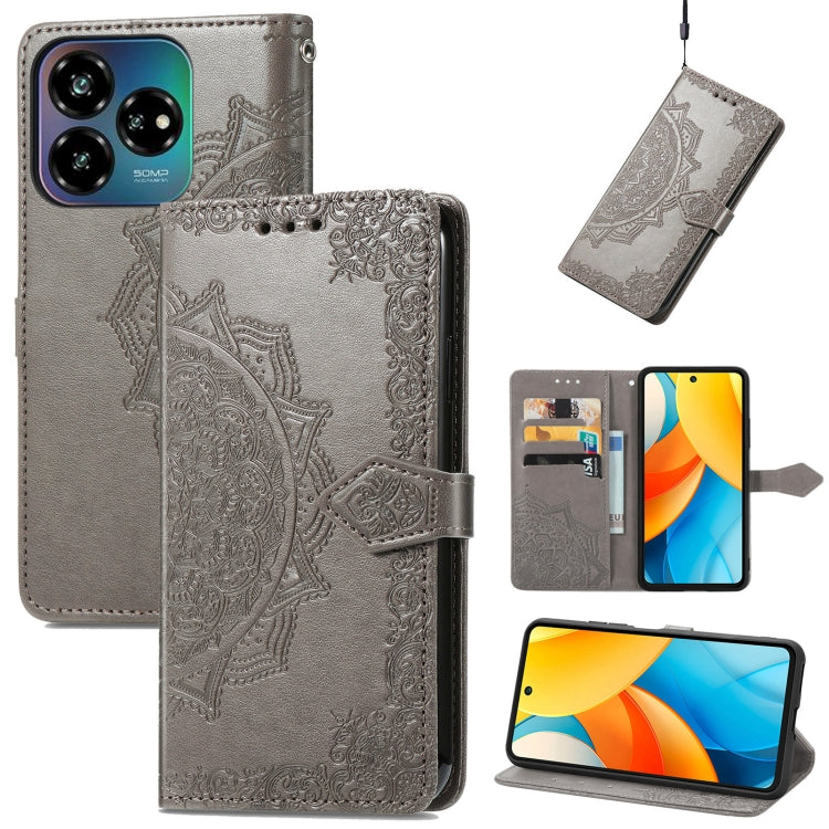 Mandala Flower Embossed Leather Phone Case