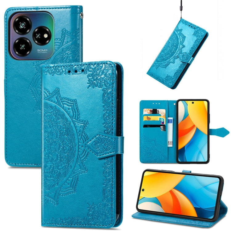 Mandala Flower Embossed Leather Phone Case
