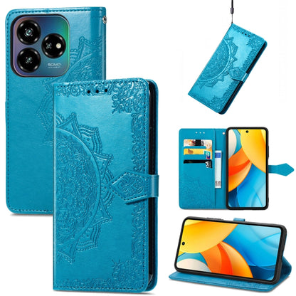 Mandala Flower Embossed Leather Phone Case