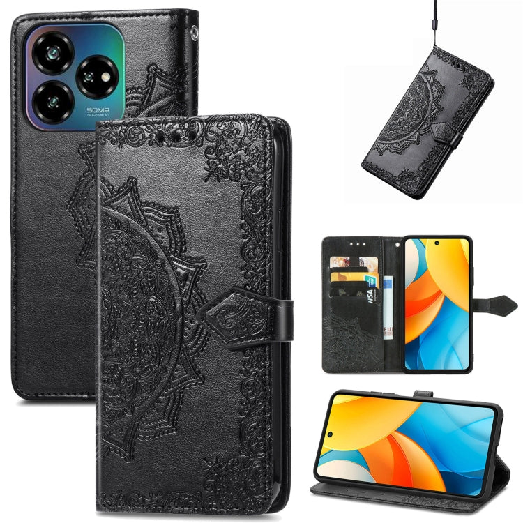 Mandala Flower Embossed Leather Phone Case