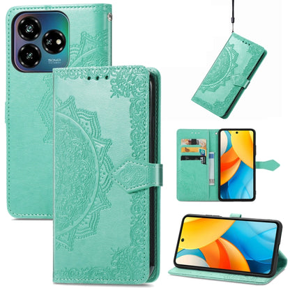 Mandala Flower Embossed Leather Phone Case