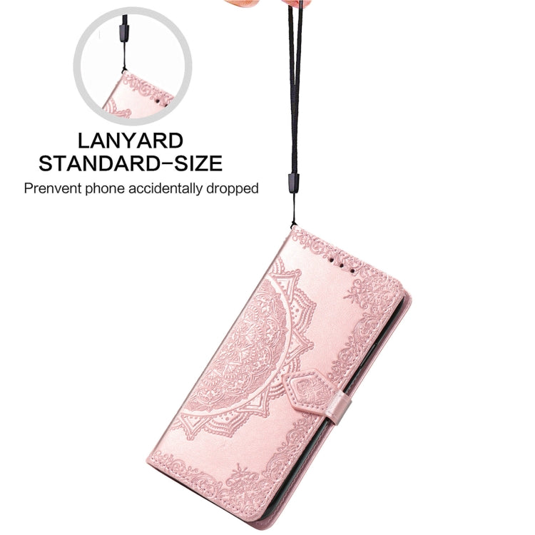 Mandala Flower Embossed Leather Phone Case