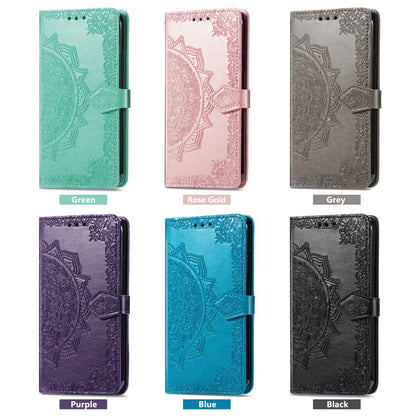 Mandala Flower Embossed Leather Phone Case