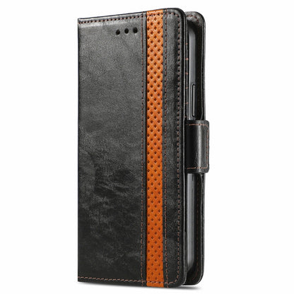 CaseNeo Splicing Dual Magnetic Buckle Leather Phone Case