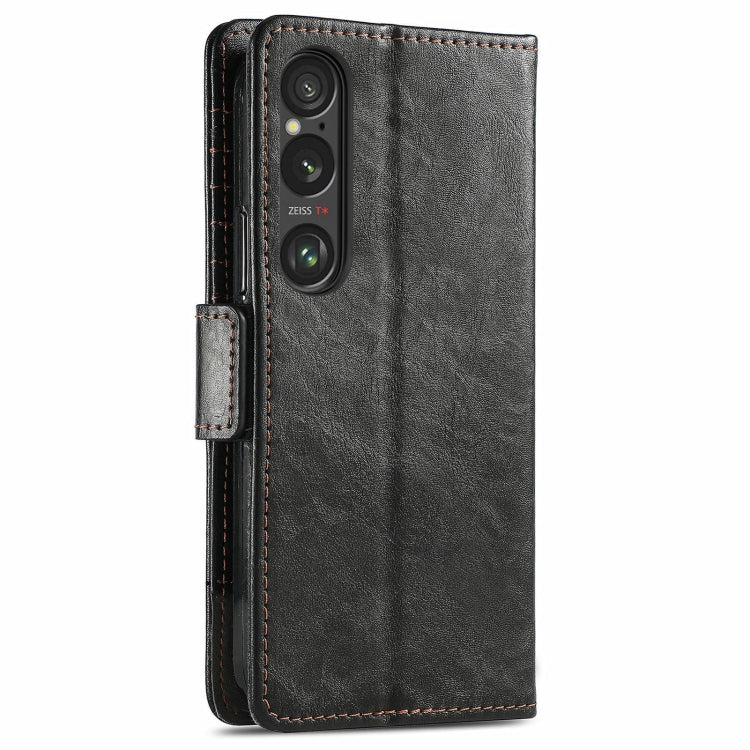 CaseNeo Splicing Dual Magnetic Buckle Leather Phone Case