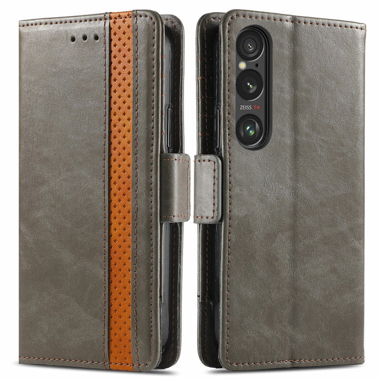 CaseNeo Splicing Dual Magnetic Buckle Leather Phone Case