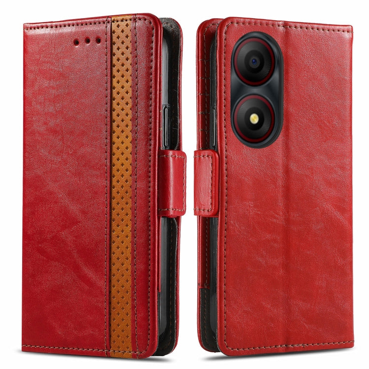 CaseNeo Splicing Dual Magnetic Buckle Leather Phone Case