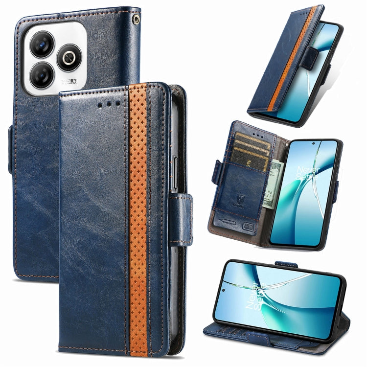 CaseNeo Splicing Dual Magnetic Buckle Leather Phone Case