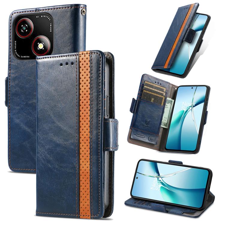 CaseNeo Splicing Dual Magnetic Buckle Leather Phone Case, For ZTE Blade A35e 4G, For ZTE Nubia S 5G, For ZTE Blade A75 4G, For ZTE Blade A34