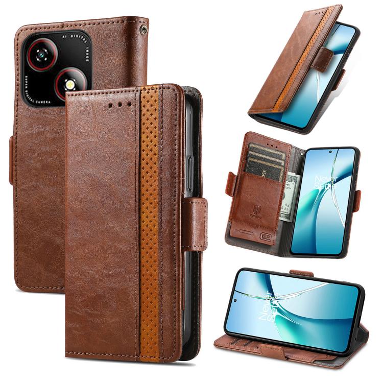 CaseNeo Splicing Dual Magnetic Buckle Leather Phone Case, For ZTE Blade A35e 4G, For ZTE Nubia S 5G, For ZTE Blade A75 4G, For ZTE Blade A34