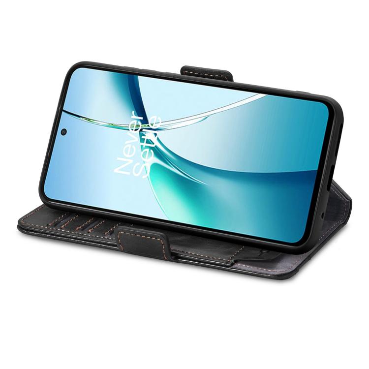 CaseNeo Splicing Dual Magnetic Buckle Leather Phone Case