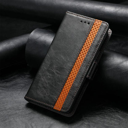 CaseNeo Splicing Dual Magnetic Buckle Leather Phone Case