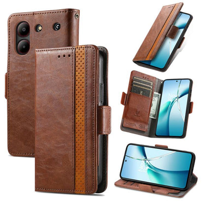 CaseNeo Splicing Dual Magnetic Buckle Leather Phone Case
