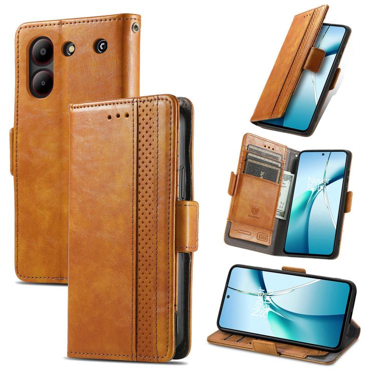CaseNeo Splicing Dual Magnetic Buckle Leather Phone Case