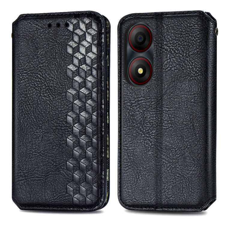 Cubic Grid Pressed Magnetic Leather Phone Case, For ZTE Blade A35e 4G, For ZTE Nubia S 5G, For ZTE Blade A75 4G, For ZTE Blade A34