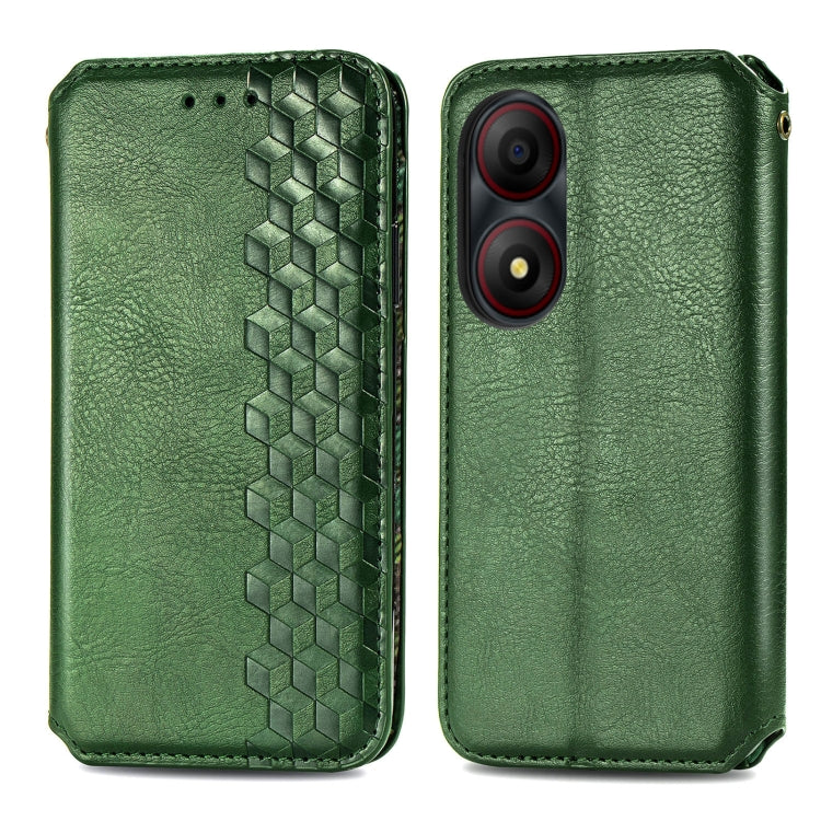 Cubic Grid Pressed Magnetic Leather Phone Case