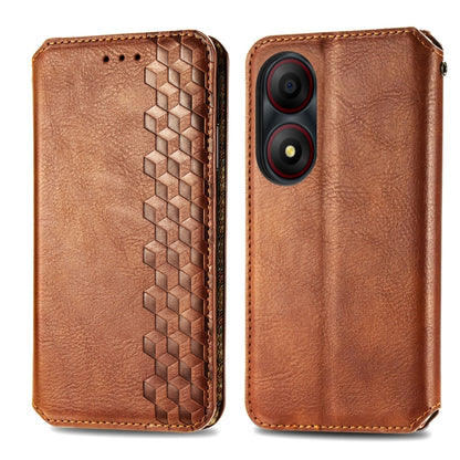 Cubic Grid Pressed Magnetic Leather Phone Case