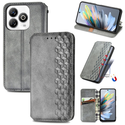 Cubic Grid Pressed Magnetic Leather Phone Case, For ZTE Blade A35e 4G, For ZTE Nubia S 5G, For ZTE Blade A75 4G, For ZTE Blade A34