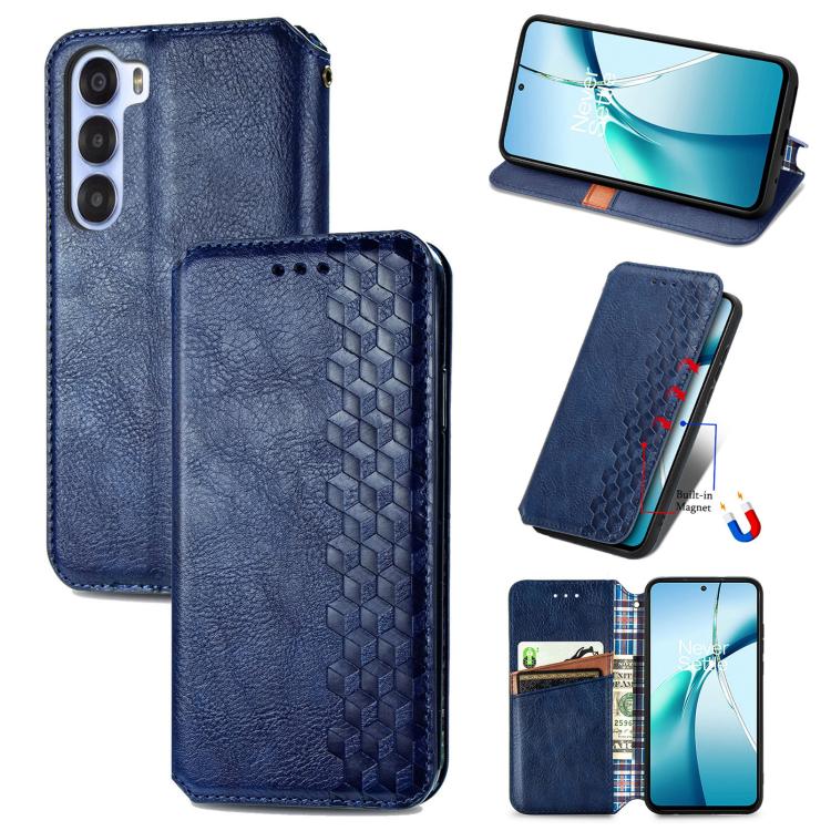 Cubic Grid Pressed Magnetic Leather Phone Case, For ZTE Blade A35e 4G, For ZTE Nubia S 5G, For ZTE Blade A75 4G, For ZTE Blade A34