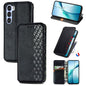 Cubic Grid Pressed Magnetic Leather Phone Case, For ZTE Blade A35e 4G, For ZTE Nubia S 5G, For ZTE Blade A75 4G, For ZTE Blade A34