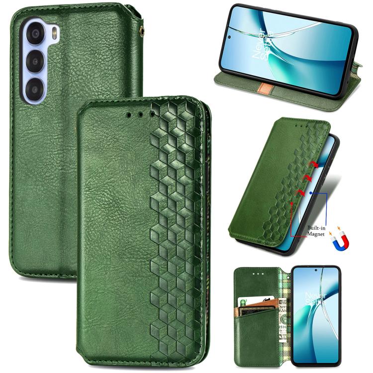 Cubic Grid Pressed Magnetic Leather Phone Case, For ZTE Blade A35e 4G, For ZTE Nubia S 5G, For ZTE Blade A75 4G, For ZTE Blade A34