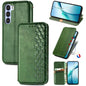 Cubic Grid Pressed Magnetic Leather Phone Case, For ZTE Blade A35e 4G, For ZTE Nubia S 5G, For ZTE Blade A75 4G, For ZTE Blade A34