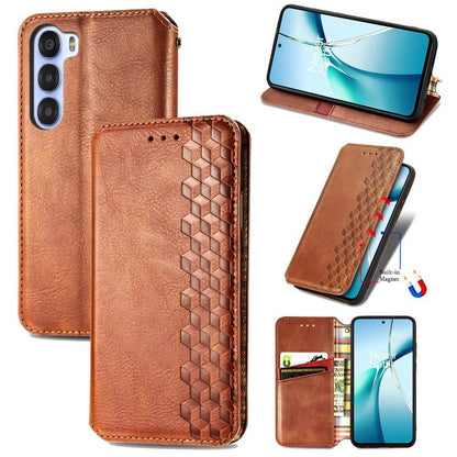 Cubic Grid Pressed Magnetic Leather Phone Case, For ZTE Blade A35e 4G, For ZTE Nubia S 5G, For ZTE Blade A75 4G, For ZTE Blade A34