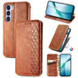 Cubic Grid Pressed Magnetic Leather Phone Case, For ZTE Blade A35e 4G, For ZTE Nubia S 5G, For ZTE Blade A75 4G, For ZTE Blade A34
