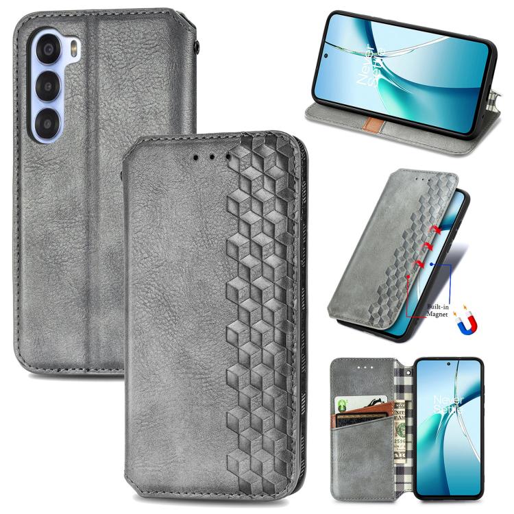 Cubic Grid Pressed Magnetic Leather Phone Case, For ZTE Blade A35e 4G, For ZTE Nubia S 5G, For ZTE Blade A75 4G, For ZTE Blade A34