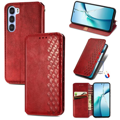 Cubic Grid Pressed Magnetic Leather Phone Case, For ZTE Blade A35e 4G, For ZTE Nubia S 5G, For ZTE Blade A75 4G, For ZTE Blade A34