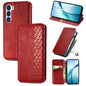 Cubic Grid Pressed Magnetic Leather Phone Case, For ZTE Blade A35e 4G, For ZTE Nubia S 5G, For ZTE Blade A75 4G, For ZTE Blade A34
