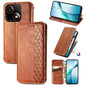 Cubic Grid Pressed Magnetic Leather Phone Case, For ZTE Blade A35e 4G, For ZTE Nubia S 5G, For ZTE Blade A75 4G, For ZTE Blade A34