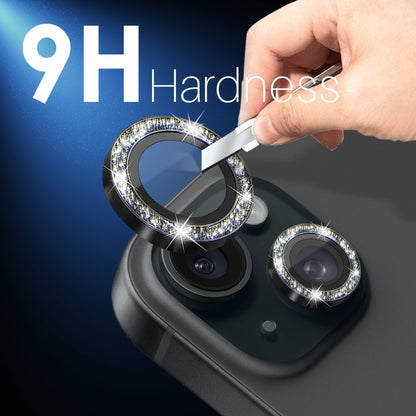 NORTHJO 3 Set 6pcs Camera Lens Protector Glitter Metal Ring Film