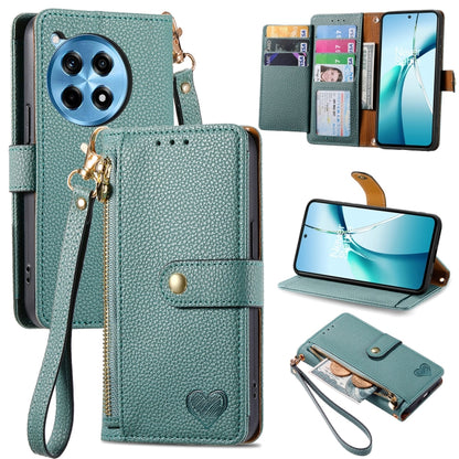 Love Zipper Lanyard Leather Phone Case