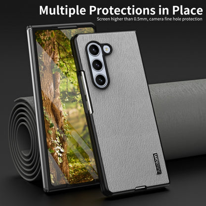 Tree Bark Leather Shockproof Phone Case, For Samsung Galaxy Z Fold6 5G