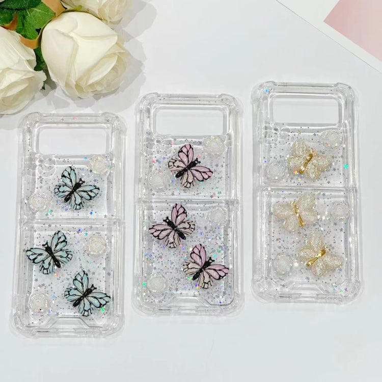 Three-dimensional Butterfly Glitter TPU  Phone Case